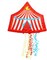 Pull String Circus Pinata - Carnival Theme Party Decorations for Birthday (Small, 16.5 x 3.0 x 13.1 in)